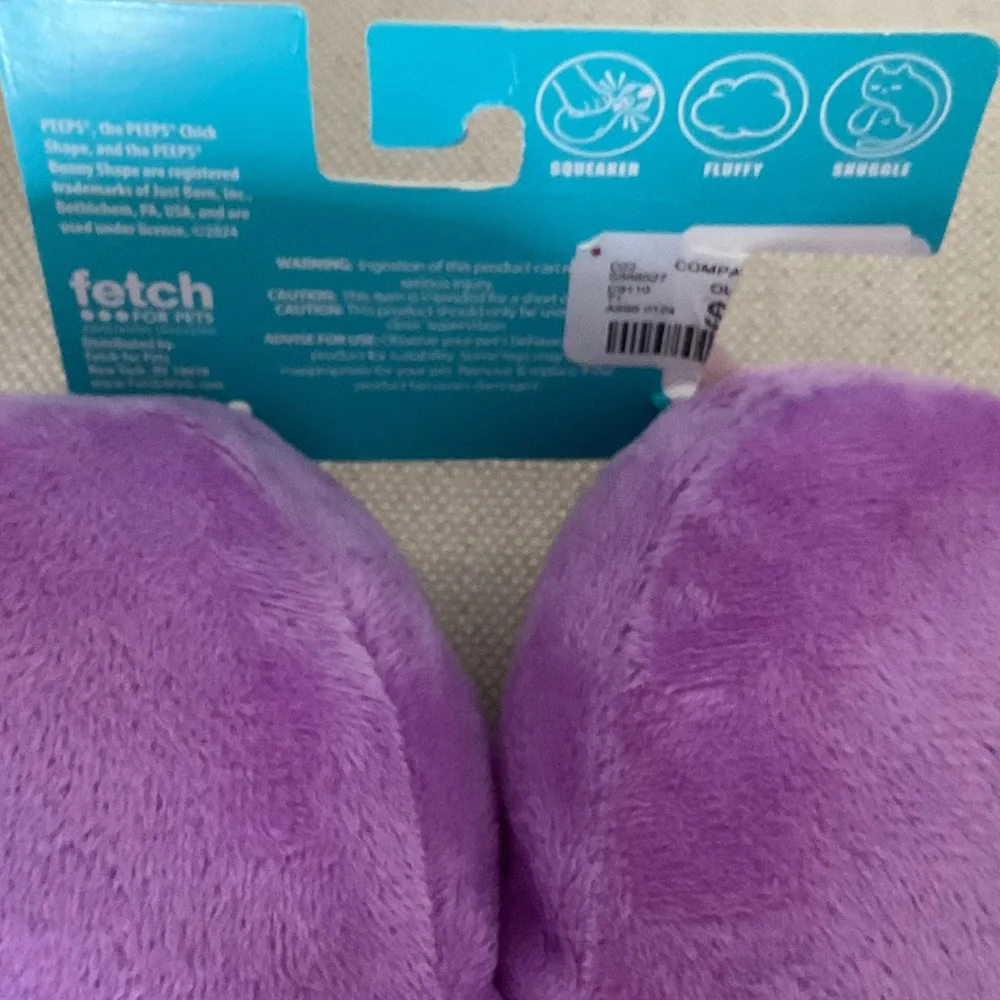 Peeps Purple Plush Bunny Dog Toy